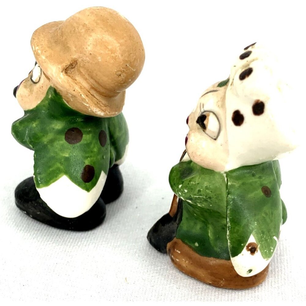 Ladybugs Anthropomorphic Girl & Boy Ceramic Japan 2.25" Tall 1960’s - Picture 4 of 6